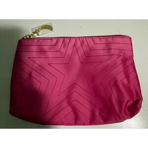 Estee Lauder Pink Star Pattern Clutch / Travel Pouch - Zip Closure